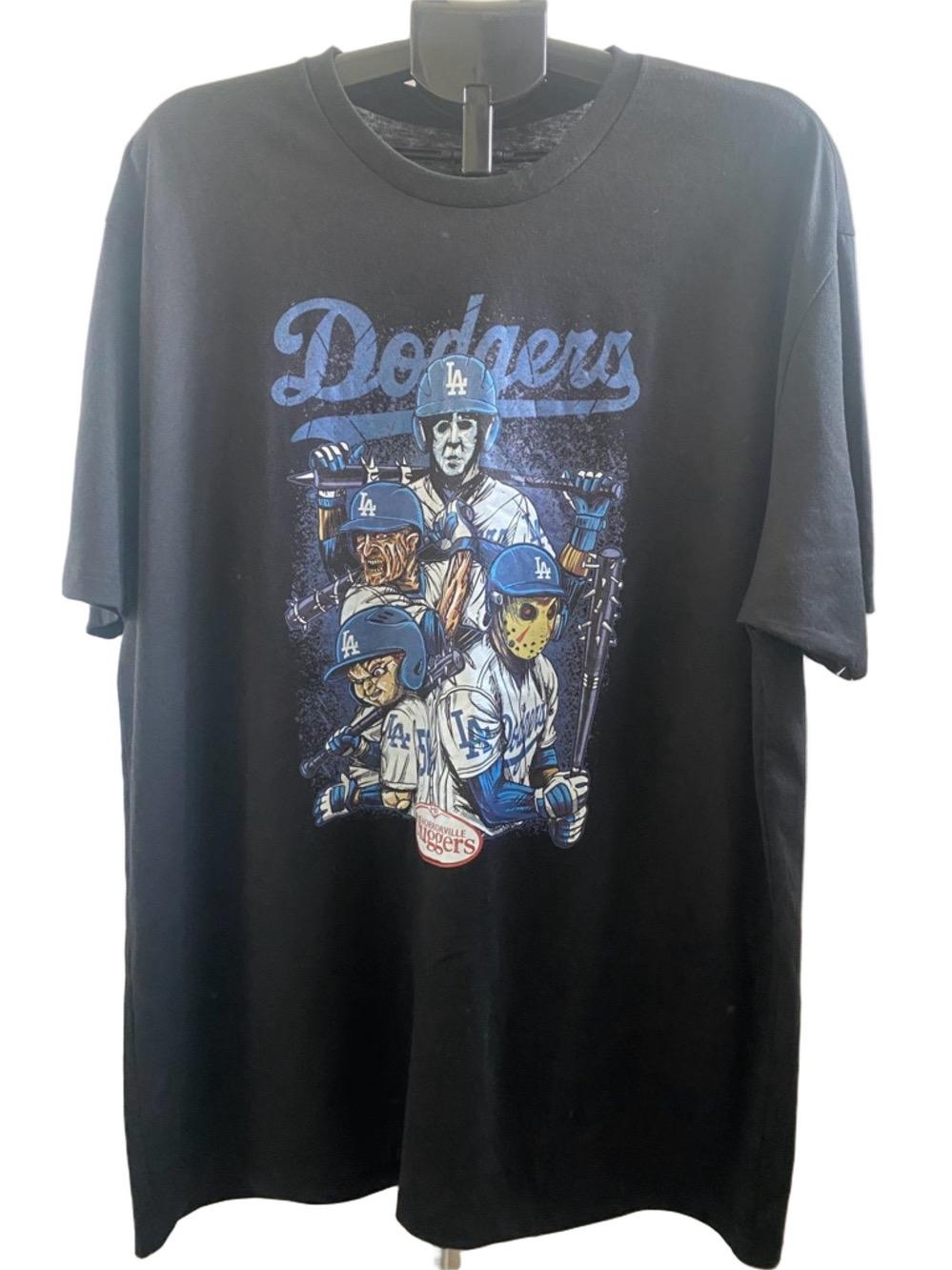 Los Angeles Dodgers Black Graphic Short Sleeve Tee-Size 2XL
